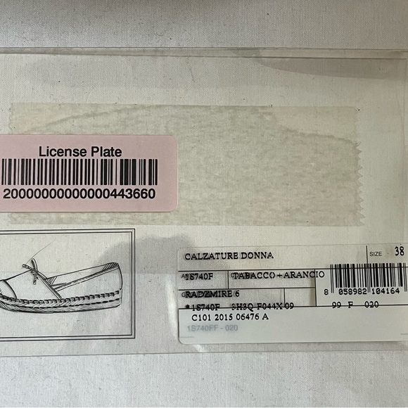 Prada Calzature Donna Tabacco/Arancio Striped Slip On Logo Espadrille Sz 38 NIB - Picture 2 of 16